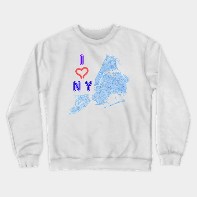 I love New-York Crewneck Sweatshirt by Evgeniya